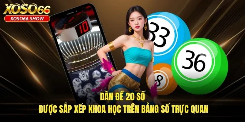 Dàn đề 20 số được sắp xếp khoa học trên bảng số trực quan