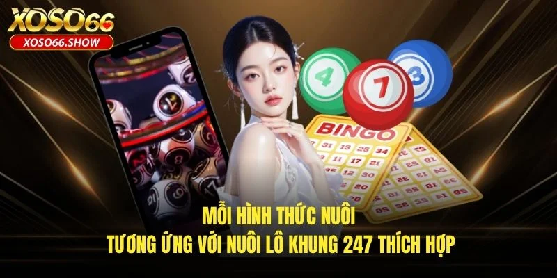 Mỗi hình thức nuôi tương ứng với nuôi lô khung 247 thích hợp
